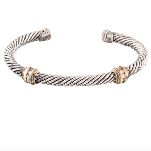 David Yurman Jewelry - David Yurman Cable Classics Bracelet w Diamonds